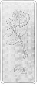 RSBL Precious Certified Wonderful Rose Design 24 (999) K 250 g Silver Bar
