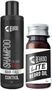 Beardo Hair Fall Control Shampoo For Men 250ml And Beard Lite Oil