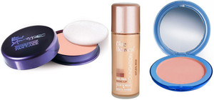 Blue Heaven Xpression Pan Cake,Oil Free Foundation & Silk On Face Compact Combo.