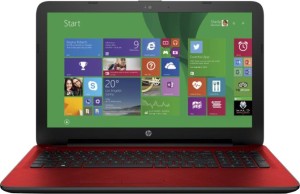 HP 15-ac035TX (NotebooK) (Core i5 (5th Gen)/ 4GB/ 1TB/ Win8.1/ 2GB Graph) (M9V15PA)(15.6 inch, Flyer Red Color With Diamond & Cross Brush Pattern, 2.14 kg)