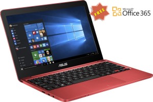 Asus Eeebook Atom Quad Core - (2 GB/32 GB EMMC Storage/Windows 10 Home) X205TA Laptop(11.6 inch, Red, 1 kg)