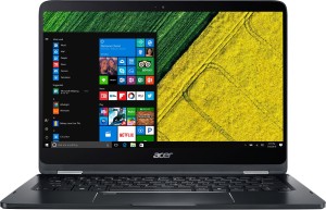 Acer Spin 7 Core i7 7th Gen - (8 GB/256 GB SSD/Windows 10 Home) SP714-51 Laptop(14 inch, Black) aspire