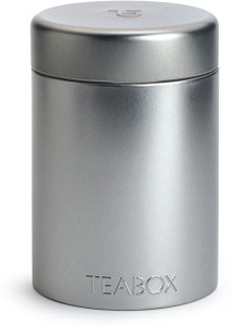 Teabox Round Tin - 0.1 L Steel Tea, Coffee & Sugar Container