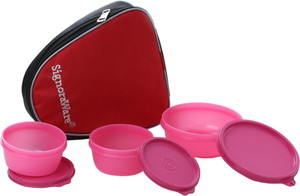 Signoraware Sleek Lunch With Bag - 300 ml, 200 ml Plastic Food Storage