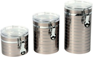 Always Silver Color - 3 Sizes  - 1450 ml, 1150 ml, 700 ml Stainless Steel Multi-purpose Storage Container