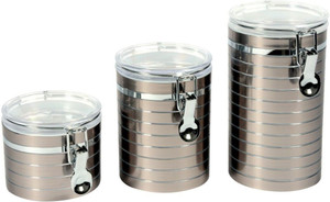 Always Silver Color - 3 Sizes - 1450 ml, 1150 ml, 700 ml Stainless Steel Multi-purpose Storage Container