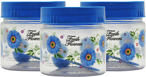 GPET Print Magic Container - Blue - Set of 3 - 250 ml Plastic Food Storage