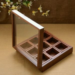 MartCrown 2 Piece Condiment Set - 1.5 L Wooden Spice Container