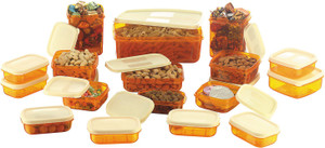 MasterCook 17 Pieces Orange - 200 ml, 330 ml, 1630 ml, 150 ml, 500 ml, 700 ml Polypropylene Food Storage