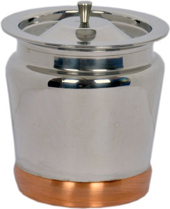 Rituraj Ghee pot or container with spoon and copper base - 280 ml Stainless Steel Food Storage