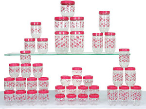 Princeware Princeware 41 pcs Stack and Lock Containers - 130 ml, 230 ml, 330 ml, 430 ml, 600 ml, 750 ml, 1160 ml Plastic Grocery Container