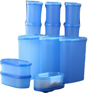 Tallboy Mahaware Aqua blue space saver (micro oven safe) - 600 ml, 1200 ml, 1800 ml, 2400 ml Polypropylene Multi-purpose Storage Container