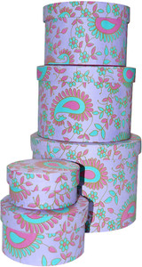 R S Jewels Handmade Paper Multicollor Utility Box - 1000 ml Paper Food Storage