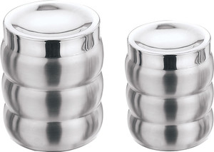 Aagam 3 Ribbed - 425 ml, 700 ml Stainless Steel Food Storage
