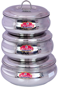 Aristo Houseware - 1250 ml, 2000 ml Stainless Steel Food Storage