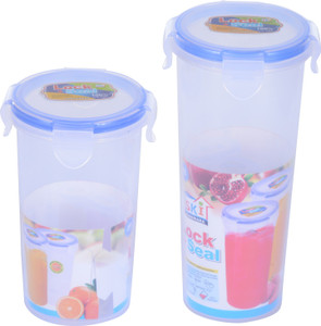 SKI Lock and Seal Glass Set - 450 ml, 640 ml Polypropylene Multi-purpose Storage Container