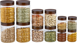 Steelo Steelo 12 pcs PET Container Set - 300ml x 4, 600ml x 4, 1200ml x 4 (Solitaire) - 300 ml, 600 ml, 1200 ml Plastic Food Storage