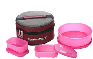 Signoraware Classic Lunch Box (With Bag) - 140 ml, 800 ml Plastic Food Storage