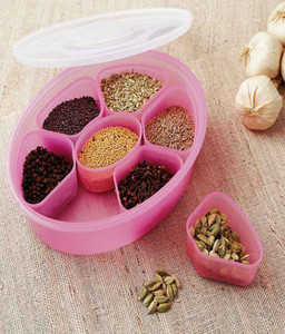 Your Choice Pink Spice Box / Masala Box / Dry Fruit Box - 1750 ml Plastic Food Storage