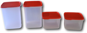 Tupperware Smart Storer Set (Set of 4) - 5.4 L, 2.5 L Plastic Food Storage
