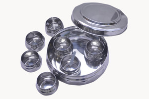 Dynore Diamond Shaped Stainless Steel Spice Box Large - 2000 ml Stainless Steel Food Storage