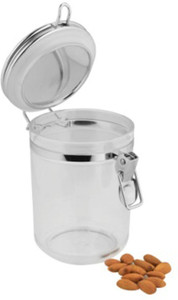 Dynore Round Acrylic Air Tight Container With Cup Lock - 1000 ml, 750 ml, 400 ml Stainless Steel Multi-purpose Storage Container