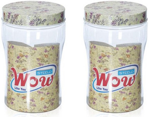 Steelo Wow - 1000ml X 2 Plastic Food Storage(Pack of 2, beige) - 1000 ml Plastic Food Storage