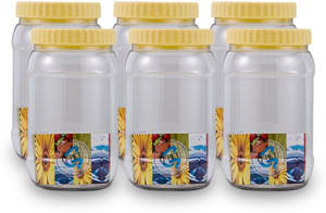 GPET Round Jar - Set Of 6 - 1500 ml Plastic Food Storage