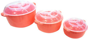 DCS Twist Cook-N-Serve High Quality Red Color 3pcs - 1500 ml Polypropylene Food Storage