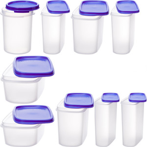 Tupperware Get Smart Saver Oval - 2300 ml, 1700 ml, 1700 ml, 1100 ml, 1100 ml, 440 ml, 440 ml, 440 ml, 440 ml Plastic Food Storage