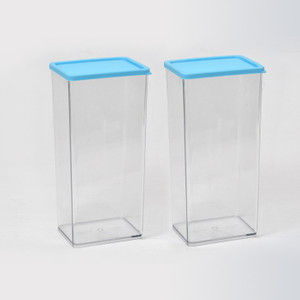 Disha Marketing Disha 2 Pcs Transparent Container 1225 ml - 1.225 L Plastic Multi-purpose Storage Container
