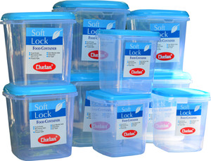 Chetan 9 Pc Plastic Kitchen Storage? Container Set - 3000 ml, 2000 ml, 1250 ml Plastic Food Storage