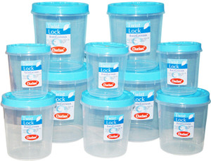 Chetan 10 Pc Twist Lock - 1000 ml, 2000 ml, 3000 ml, 5000 ml Plastic Multi-purpose Storage Container