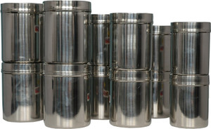 KCL Deep Dabba 12 Containers - 1250 ml, 1250 ml, 1250 ml, 1250 ml, 1500 ml, 1500 ml, 1500 ml, 1500 ml, 1750 ml, 1750 ml, 1750 ml, 1750 ml Stainless Steel Food Storage