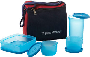 Signoraware Best Lunch with Bag - 370 ml, 350 ml, 130 ml Plastic Food Storage