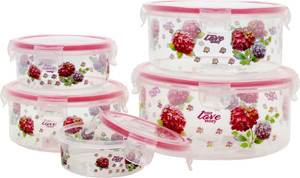 Styler Pink Floral Print - 500 ml Polypropylene Multi-purpose Storage Container