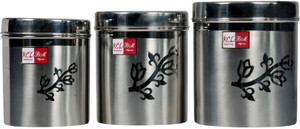 KCL Floral Deep Dabba Container - 1500 ml, 1750 ml, 2000 ml Stainless Steel Food Storage