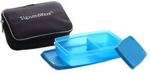 Signoraware Compact Lunch Box (Small) With Bag - 600 ml, 150 ml Plastic Food Storage