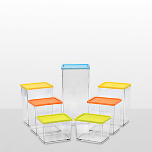 Disha Marketing Disha Transparent Container 7 Pcs Combo - 0.8 L Plastic Multi-purpose Storage Container