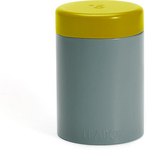 Teabox Round Tin - 0.1 L Steel Tea, Coffee & Sugar Container