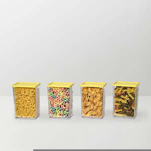 Disha Marketing Unbreakable Foodgrade Transparent 4 L Containers yellow - 800 ml Plastic Food Storage