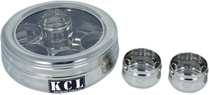 KCL See Through Masala Container - 2000 ml Stainless Steel Spice Container