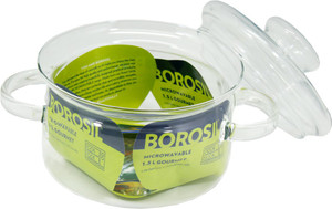 Borosil Gourmet Cook & Serve - 1.5 L Glass Multi-purpose Storage Container