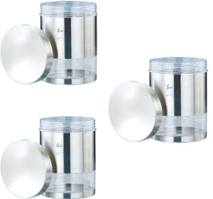 JVL Jvl Magic Twister Canister-550ml (3 Pcs Set) - 550 ml Stainless Steel, Plastic Multi-purpose Storage Container