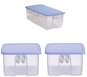 Tupperware FridgeSmart Set- Medium 1 pc and Small 2 pcs - 3.6 L Polypropylene Food Storage