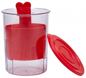 ADMI Pickle Container - Red - 1000 ml Plastic Food Storage
