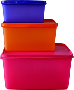 Tupperware Keep Tab (Set of 3) - 2500 ml, 1200 ml, 500 ml Plastic Food Storage
