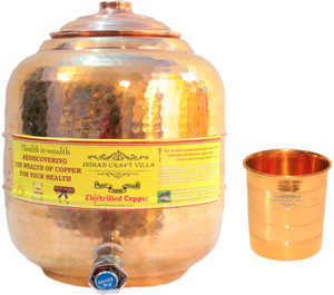 Indian Craft Villa - 12300 ml Copper Multi-purpose Storage Container