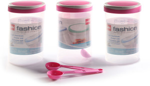 Cello Fashion - E Container (3 pcs) 1500 ml Pink - 1500 ml Plastic Food Storage