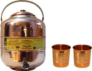 Indian Craft Villa - 7100 ml Copper Multi-purpose Storage Container